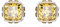 Swarovski Birthstone Ohrstecker, Kissenschliff, November, Gelb, Rhodiniert