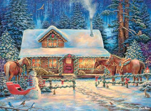 Buffalo Games Chuck Pinson – Winter's Oasis – 1000-teiliges Puzzle für Erwachsene, herausforderndes Puzzle, perfekt für Spieleabende, fertige Puzzle-Größe ist 26,75 x 19,75 cm