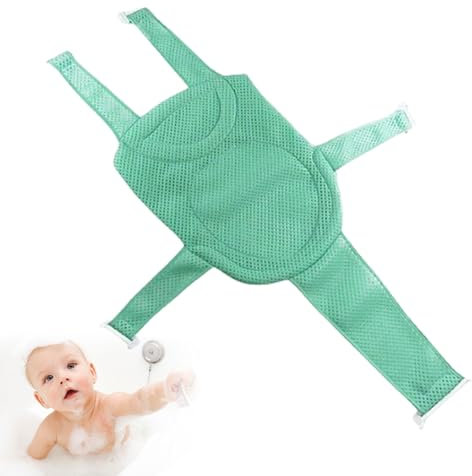 Cojin Bañera Bebe,Red de Baño para Bebés,Red de Soporte para Bañera,Asiento de Baño para Bebé Recién Nacido,Cojín de Baño Recién Nacido,Almohadilla de Suspensión para Baño de Bebé para 0 a 24 Meses,D