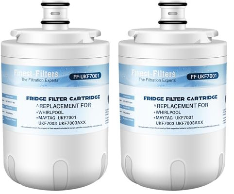 Water Filter Cartridge Compatible with Maytag UKF7003 Fridge Water Filter, Amana, Jenn-Air, Smeg FRSA, UKF7003AXX, UKF7001, Beko Whirlpool Fridge Freezer Filters (2 Pack)