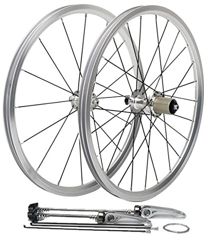 HerfsT 406/451 Felge BMX 20 Zoll Faltbarer Fahrrad-Radsatz C/V-Bremse Schnellspanner Räder 74/130 mm Nabe 16/24H für 7/8/9/10/11-Gang-Kassette 1230 g (Farbe: D, Größe: 451)