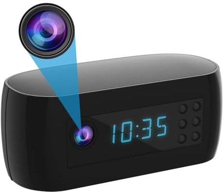 Swiixxer Mini Wifi Camera Clock Full HD 1080P Wireless Control IR Night Vision View Camcorder Home Surveillance Monitor Cam