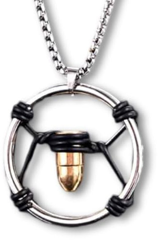 Halskette mit V-Kugel des Helden der Welt Cyber – Kugel – Anhänger Durchmesser 3,7 cm Kette 60 cm – Cosplay, XL, Metall, Kein Edelstein