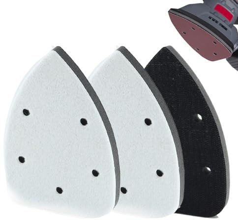 3pcs Mouse Detail Sanding Interface Pad 140mm*90mm 5 Holes Foam Interface Mouse Sander Sandpaper Backing Pad 