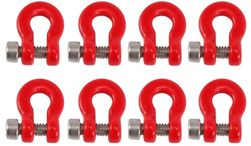 JYYTERD RC Teile Kompatibel Mit Axial Für SCX24 1/24 RC Crawler Auto Upgrade Teile Zubehör 8 Stück Metall Stoßstange Anhänger Haken Abschleppschäkel Rettungshaken