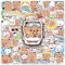 110 Stück Bubu Dudu Aufkleber, Bubu Dudu Dekoration Wasserdicht PVC Sticker, Panda Aufkleber Tiere Kinder Sticker Set für Laptop Skateboard Scrapbook Gitarre Trinkflasche ästhetische Aufkleber Deko