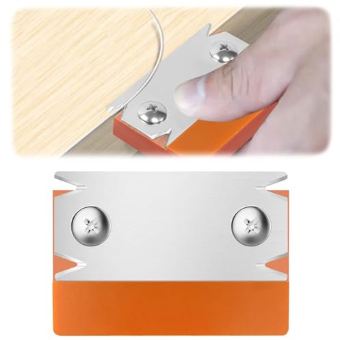 Kantenschneider Kantenhobel Holz Kantenschneider Umleimer Rutschfest Handhobel Furnierkantenschneider für Holz PVC ABS (Orange Farbe)