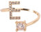 VALICLUD 1 Stück modische Fingerdekoration freundschaftsringe freundschafts ringe offene ringe E-Girl klingelt einfach mit Strass besetzter Ring romantischer Fingerschmuck Legierung Golden