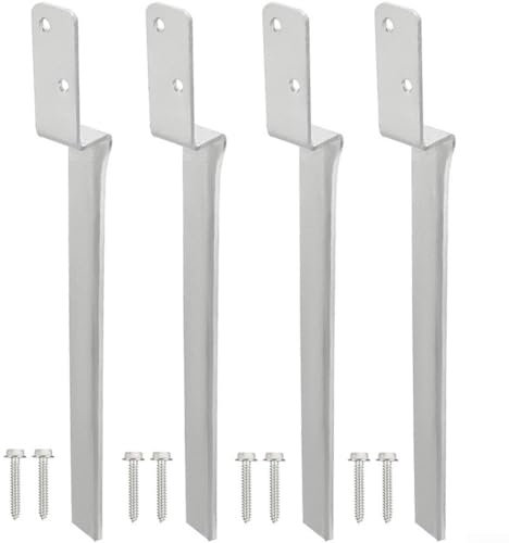 Volakebeing Holz-Schaukel-Ankerhülsen-Set, 4 verzinkte Stahlanker und 8 Schrauben, einfach zu installieren ohne Beton, geeignet für Outdoor-Unterhaltungsgeräte