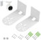 2 Piezas L Soporte Camara Vigilancia, Material de Acero Q235, Aberturas para Una Fácil Instalación, Estable, no es Fácil de Sacudir, Adecuado para Cámaras de Vigilancia (Blanco)