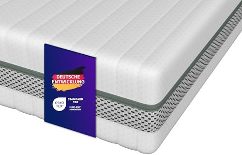 Traumnacht Premium 2 in 1 Duo - orthopädische 7-Zonen Kaltschaummatratze, Härtegrad 2 und 3, Öko-Tex Zertifiziert, 120x200 cm, Höhe 20 cm produziert nach deutschem Qualitätsstandard