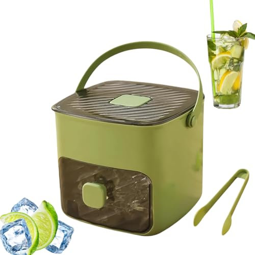 Machine à glaçons à Pression, 48 Compartiments, Bac À Glaçons Pour Congélateur Avec Récipient, avec poignée à dégagement Rapide, réutilisable pour café, Cocktails et jus