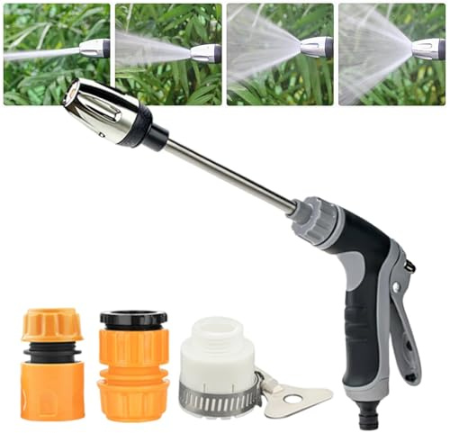 Aquoxis Pressure Washer, Pressure Washer Gun Set with All Garden Hoses, Hydro Power Water Jets Cleaner Attachment, Adjustable Nozzle Cleaning Sprayer with 3 Modes for Car, Patio, Outdoor