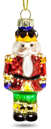 Sikora BS380 Mini Nussknacker Christbaumschmuck Glas Figur Weihnachtsbaum Anhänger
