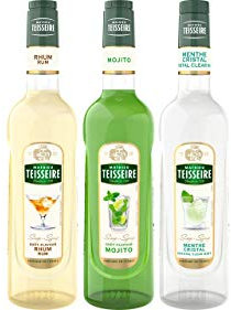 Assortiment spécial mojito sans alcool : sirop de mojito, de rhum sans alcool et de menthe crystal