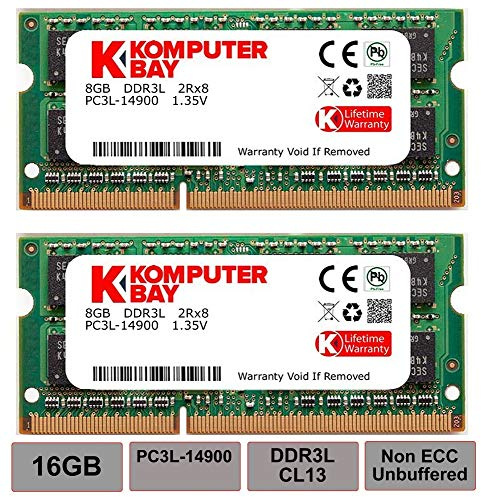 Komputerbay 16GB Kit (2 x 8 GB) 204 pin DDR3-1867 1867MHz SO-DIMM (1866MHz / 1867MHz, PC3-14900) passend für Apple iMac Retina 27 5K (Late 2015) and PC