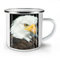 Wellcoda Adler Foto Wild Tier Emaille-Becher, Auge - 10 Unzen-Tasse - Kräftiger, griffiger Griff, Zweiseitiger Druck, Ideal für Camping und Outdoor