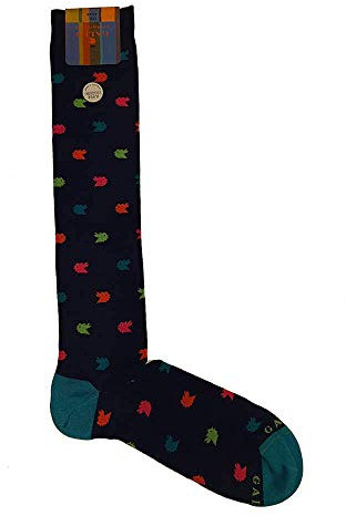 Gallo calze uomo cotone super-leggero blu fantasia teste taglia unica 40-45 (art. AP507879 col. 12679)
