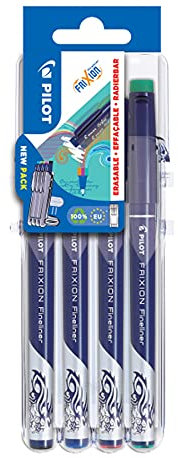 PILOT FriXion Fineliner, radierbar, 4er „Set 2 Go“ Classic