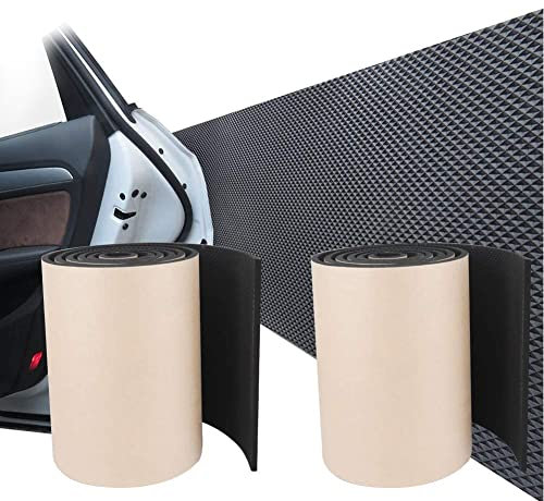 Cokomono Protection Murale de Garage Autocollante, Lot de 2 Protections de Bord de Porte Garages, Chacune 2 m de Long x 20 cm de Large x 6,5 mm d'épaisseur, Mousse Protection Garage, Noir