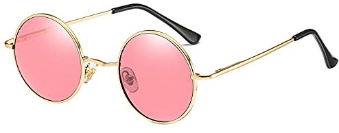 Kennifer Classic Round Polarized UV400 Protection Sunglasses with Vintage Circle Metal Frame Lennon Style Men Women Glasses