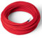 Amarcords - Cavo elettrico tessile colore ROSSO tondo seta 10 metri a 2 conduttori 2x075 - Filo rivestito in tessuto colorato vintage per lampade lampadari applique e abat jour.