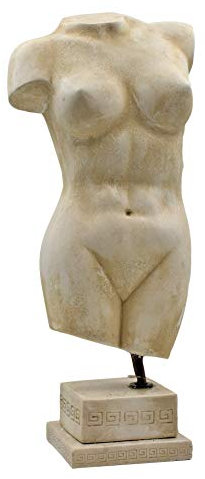 Generic Torso nackte weibliche Körperkunst, griechische Statue, Skulptur, Hartputz, 45 cm, Beige