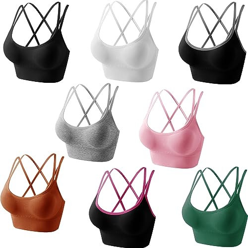Libella 3er Pack Damen Bustier Bralette Sport BH Wohlfühl-BH Sportliche Comfort BH Gepolsterter Push UP Stützfunktion verstellbare Träger Ohne Bügel Yoga Fitness 3765 Schwarz LXL