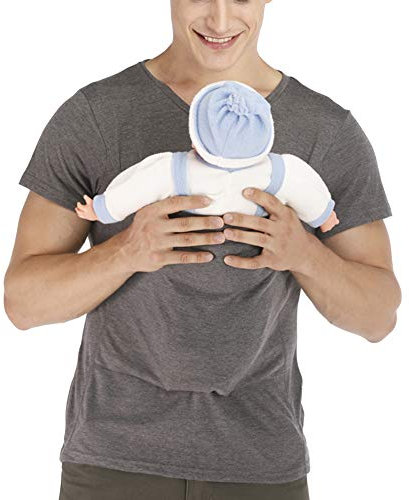 amropi Homme Kangourou Porte Bébés Manches Courtes T-Shirts (Gris,5XL)