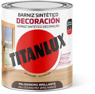 BARNIZ SINTÉTICO DECORACIÓN BRILLANTE PALISANDRO 750ml TITANLUX M10100634