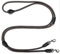 Leisegrün Verstellbare Hundeleine 3m - Robuste Nylon Doppelleine für mittelgroße bis große Hunde, 200kg Zugkraft, 2 Karabiner - Braun