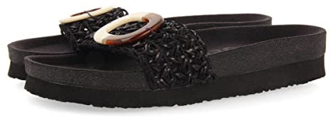 GIOSEPPO Chanclas de Pala Tipo Bio en Color Negro con Adorno para Mujer candiva