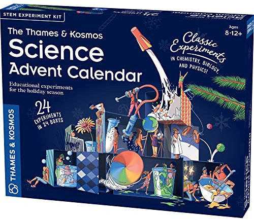 Thames & Kosmos - STEM: Adventskalender - Klassische Experimente: Chemie, Biologie & Physik - Science Kits für Erwachsene & Kinder, ab 8 Jahren - 661007