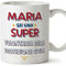 MUGFFINS Tazas Personalizadas para VOLUNTARIA DE PROTECCIÓN CIVIL mujer - En Italiano - Sei Super - 11 oz / 330 ml - Regalo Personalizable original y divertido