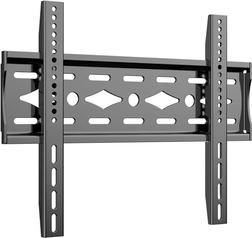 JXMTSPW TV Wandhalterung fest für 26-63 Zoll Fernseher oder Monitor,VESA bis 400x400 mm hält bis zu 50kg, 32 42 55 60 Flach und Curved Fernsehern sowie Monitoren Universal Wandhalterung Fernseher