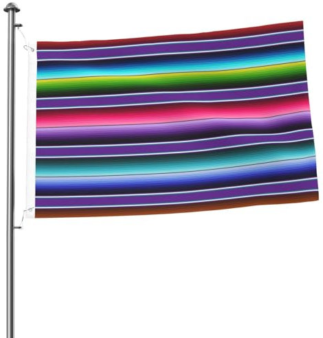 Flagge 2x3FT Outdoor-Flagge Gartenflaggen Tapisserie-Zaun-Banner Feiertags-Yard-Party-Flaggen,Lateinamerika Mexiko USA Serape Art