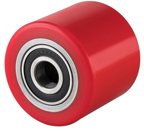 Hubwagen Rolle Polyurethan 80 x 60 mm, Achse 12 mm inkl. Kugellager - Ersatzrolle