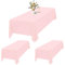 Teruntrue Lot de 2 Nappe Rectangulaire Rose Tissu 153 x 260cm, Imperméable et Lavable Nappes Rectangulaire pour Tables 6 Pieds, Nappe en Polyester pour Fête Mariage Buffet Camping Restaurant