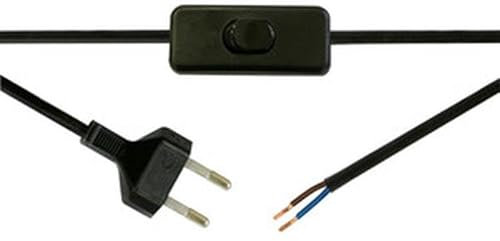 Interrupteur Bipolaire 2 m. Câble 2 A/250 V.N.