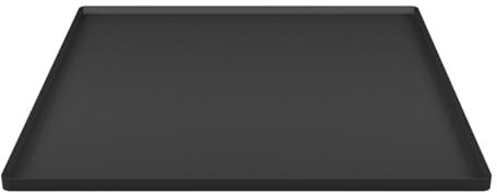 MagiDeal Kühlschrankmatte, Große Kühlschrank Tropfschale, Silikon Kühlschrankmatten 60x60cm, Verhindert Verschütten Kühlschrank Bodenschutz, Mini-Abtropfschale für Waschmaschine Weinschrank, Schwarz