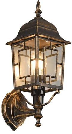 Trio Leuchten Außen Wandleuchte Volturno 205960128, Aluminium Druckguss, Glas klar, exkl. 1x E27, Rostfarbig Antik