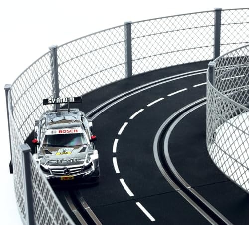 Overdrive-Racing Fangzaun System 10m kompatibel mit Carrera Digital 124 132 EVO Kurven Geraden Zaun Bande Slotcar