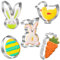 5 Stück Ausstecher Ostern, Plätzchen Ausstecher Ostern, Keksausstecher Ostern Edelstahl, Ausstechformen Ostern, Osterplätzchen für Backen, Hasen Eier Küken Karotte Häschenkopf