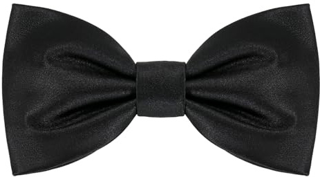 CHEIVEMENG Mens Real Silk Classic Pre-Tied Bow Tie Formal Solid Tuxedo Tuxedo Bow Ties for Men with Gift Box