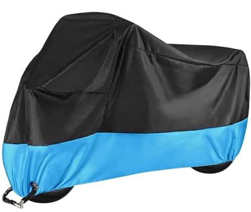 Funda para Moto Protector Cubierta Cubierta Impermeable para Motocicleta, Bicicleta para Todas Las Estaciones, protección UV a Prueba de Polvo, para Exteriores, Moto Scooter, Nuevo(A4 Sky Blue,XL for