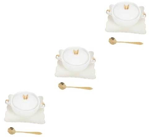 ABOOFAN 3sets Serving Bowl Handles Potpourri Bowl Trifle Dish Salad Container Rice Container Lid