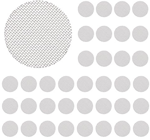 Nynkyon 50 Pezzi Filtro per Pipetta, Rete in Acciaio Inossidabile, Filtri a Maglia Metallica, Filtro per Tubo da 15mm per Narghilè, Bong, Tubi da Trapano
