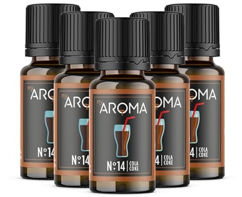 myAROMA flavour drops – Cola 5x10ml, flavour drops zuckerfrei, kalorienfrei & vegan, natürliches Lebensmittelaroma ohne künstliche Farbstoffe für Backen, Essen und Trinken, Nr. 14