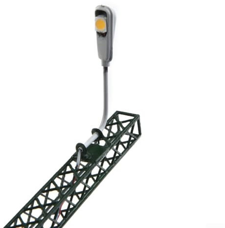 Yuanpgky Confezione da 5 luci a traliccio per modellismo ferroviario, lampada a LED, scala HO 1:87, illuminazione del treno, con resistori in serie, per trasformatore da 12 V-16 V