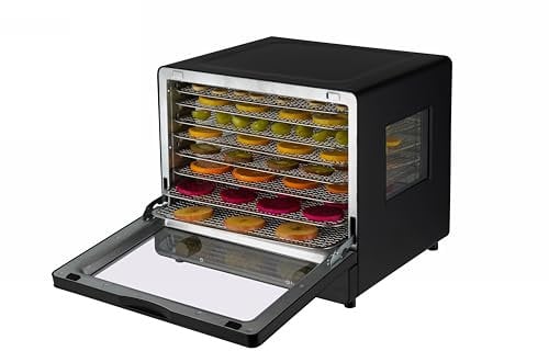 Maxxo NIR+ Infrarot-Dörrautomat XXL – 500W Dörrgerät für schnelles und schonendes Trocknen mit 8 Edelstahlgittern, Timer 1–49h, leise <47 dB, 28,5L Innenraum